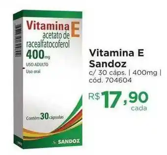 Farmácia Preço Popular Vitamina E Sandoz oferta