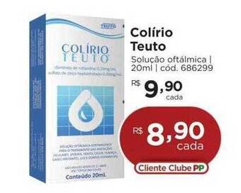 Farmácia Preço Popular Colirio Teuto oferta