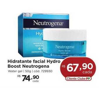 Farmácia Preço Popular Hidratante Facial Hydro Boost Neutrogena oferta