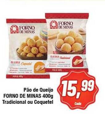 Pão De Queijo Forno De Minas Tradicional Ou Coquetel