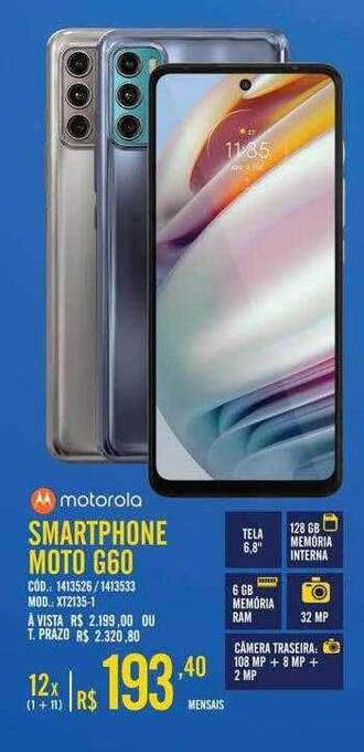 Zema Motorola Smartphone Moto G60 oferta