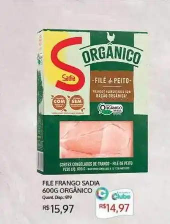 Bistek Supermercados File Frango Sadia Orgânico oferta