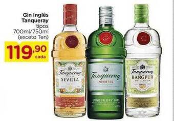 Gin Inglês Tanqueray Tipos