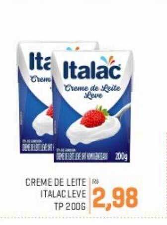 Cidade Supermercados Creme De Leite Italac Tp oferta