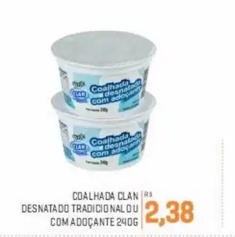 Cidade Supermercados Coalhada Clan Desnatado Tradicional Ou Com Adoçante oferta