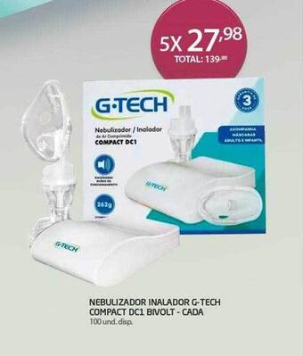 Cooper Nebulizador Inalador G-tech Compact Dc1 Bivolt - Cada oferta