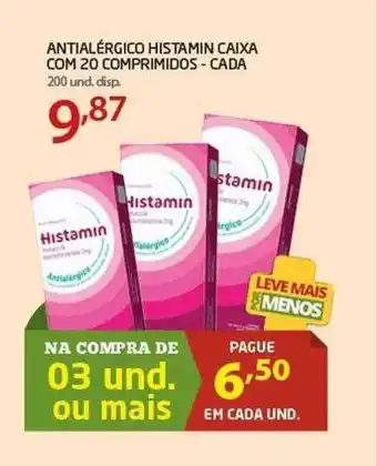 Antialérgico Histamin Caixa Com 20 Comprimidos - Cada