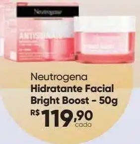 Drogaria São Paulo Neutrogena Hidratante Facial Bright Boost oferta