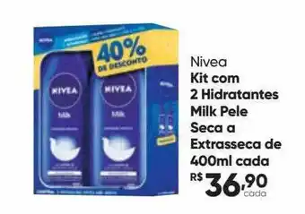 Drogaria São Paulo Nivea Kit Com 2 Hidratantes Milk Pele Seca A Extrasseca oferta