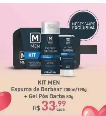 Agafarma Kit Men Espuma De Barbear + Gel Pós Barba oferta
