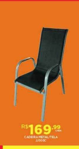 DB Supermercados Cadeira Metal Tela oferta