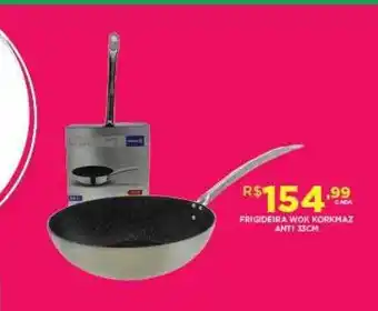 DB Supermercados Frigideira Wok Korkmaz Anti 33 Cm oferta