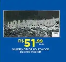 DB Supermercados Quadro Decor Hollywood Decore oferta