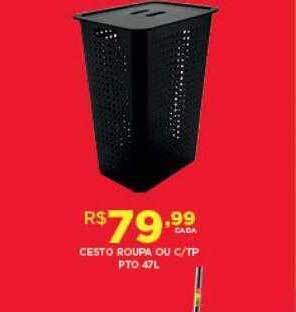 DB Supermercados Cesto Roupa Ou C Tp Pto oferta