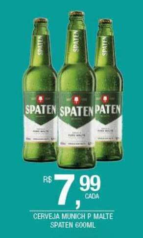 DB Supermercados Cerveja Munich P Malte Spaten 600ml oferta