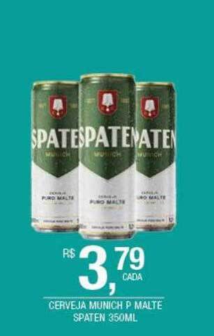 DB Supermercados Cerveja Munich P Malte Spaten 350ml oferta