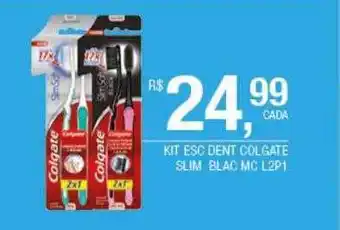 Kit Esc Dent Colgate Slim Black Mc L2p1