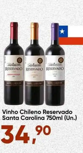 Imec Supermercados Vinho Chinelo Reservado Santa Carolina oferta