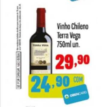Rede Top Vinho Chileno Terra Vega oferta
