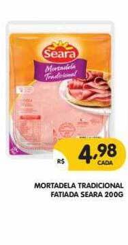 Supermercados Real Mortadela Tradicional Fatiada Seara oferta
