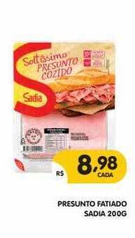 Supermercados Real Presunto Fatiado Sadia oferta