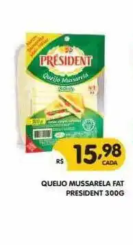 Supermercados Real Queijo Mussarela Fat President oferta