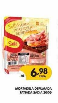 Supermercados Real Mortadela Defumada Fatiada Sadia oferta