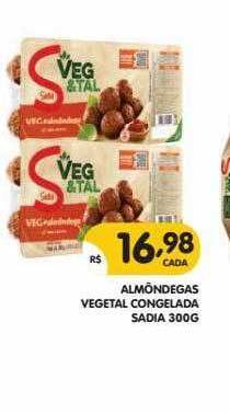 Supermercados Real Almôndegas Vegetal Congelada Sadia oferta