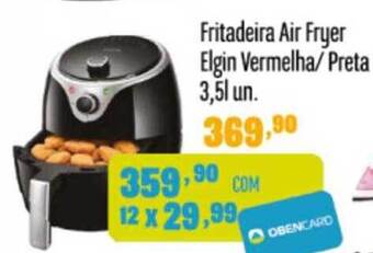 Rede Top Fritadeira Air Fryer Elgin Vermelha Preta 3.5l Un. oferta