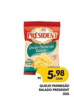 Supermercados Real Queijo Parmesão Ralado President oferta
