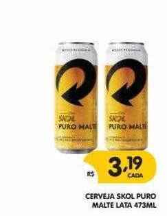 Supermercados Real Cerveja Skol Puro Malte oferta