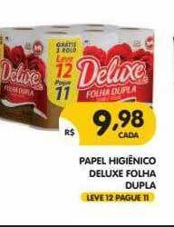 Supermercados Real Papel Higiênico Deluxe Folha Dupla Leve 12 Pague 11 oferta
