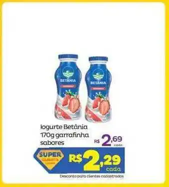 Super Lagoa Iogurte Betânia Garrafinha Sabores oferta