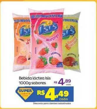 Super Lagoa Bebida Láctea Isis Sabores oferta