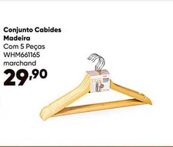 Zaffari Conjunto Cabides Madeira Com 5 Peças Whm661165 Marchand oferta