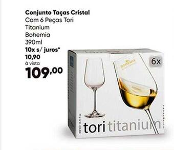 Zaffari Conjunto Taças Cristal Com 6 Peças Tori Titanium Bohemia oferta
