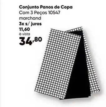 Conjunto Panos De Copa Com 3 Peças 10547 Marchand
