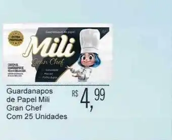 Guardanapos De Papel Mili Gran Chef Com 25 Unidades