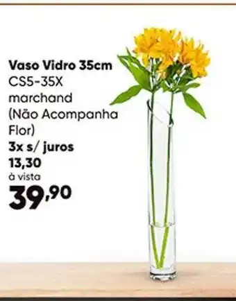 Vaso Vidro Cs5-35x Marchand Não Acompanha Flor