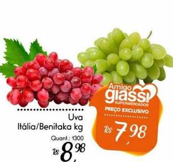 Giassi Supermercados Uva Itália Benitaka oferta