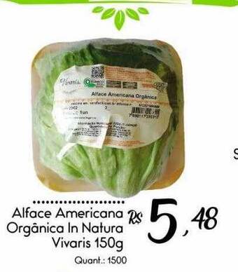Giassi Supermercados Alface Americana Orgânica In Natura Vivaris oferta