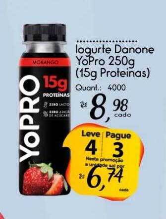 Giassi Supermercados Iogurte Danone Yopro Leve 4 Pague 3 oferta