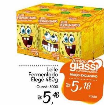 Giassi Supermercados Leite Fermentado Elegê oferta