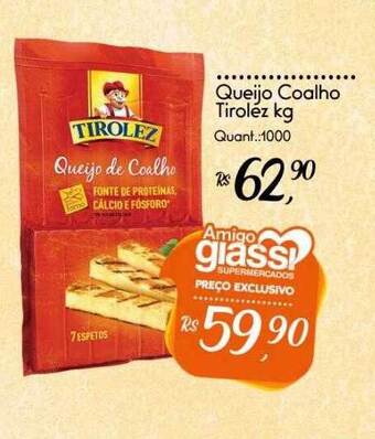 Giassi Supermercados Queijo Coalho Tirolez oferta