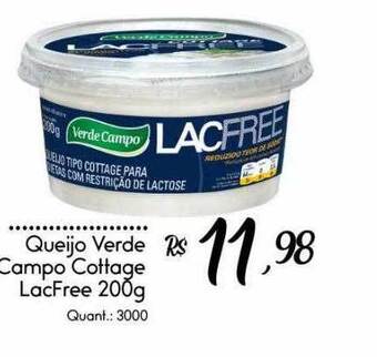 Giassi Supermercados Queijo Verde Campo Cottage Lacfree oferta