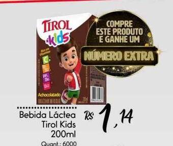 Giassi Supermercados Bebida Láctea Tirol Kids oferta