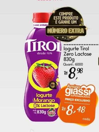 Giassi Supermercados Iogurte Tirol Zero Lactose oferta