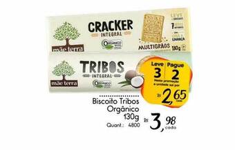 Giassi Supermercados Biscoito Tribos Orgânico Leve 3 Pague 2 oferta