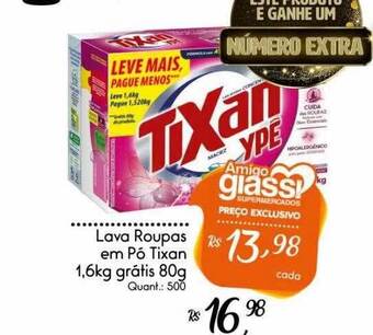 Giassi Supermercados Lava Roupas Em Pó Tixan oferta