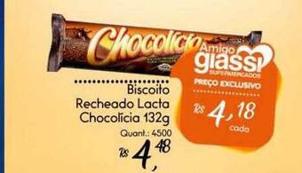 Giassi Supermercados Biscoito Recheado Lacta Chocolícia oferta
